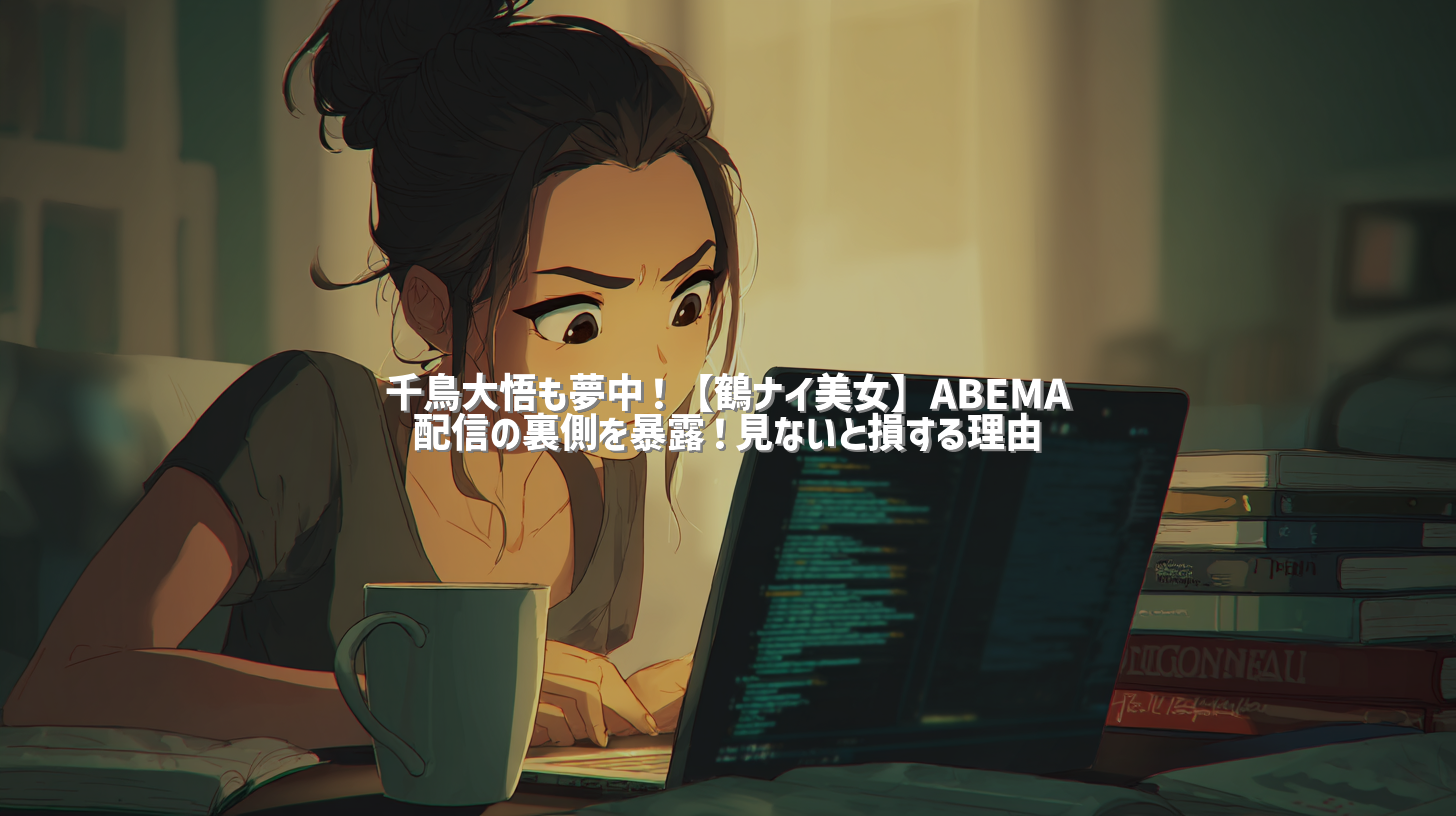 千鳥大悟も夢中！【鶴ナイ美女】ABEMA配信の裏側を暴露！見ないと損する理由