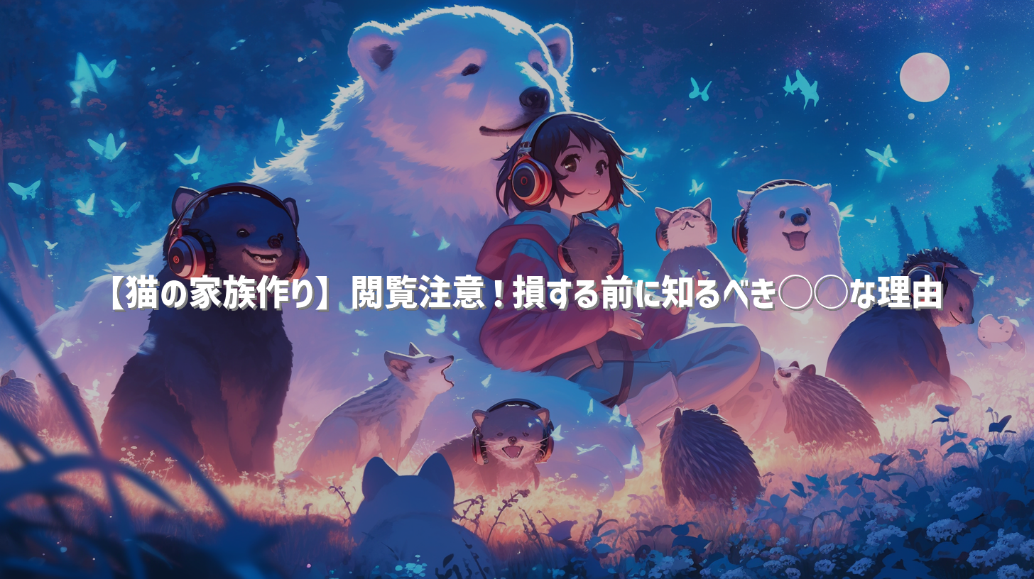 【猫の家族作り】閲覧注意！損する前に知るべき◯◯な理由