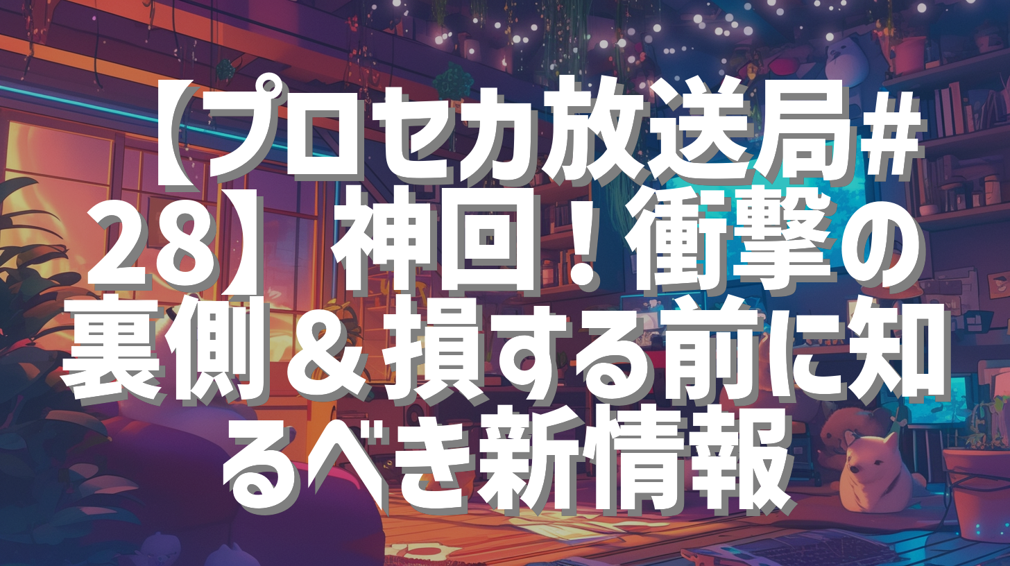【プロセカ放送局#28】神回！衝撃の裏側＆損する前に知るべき新情報