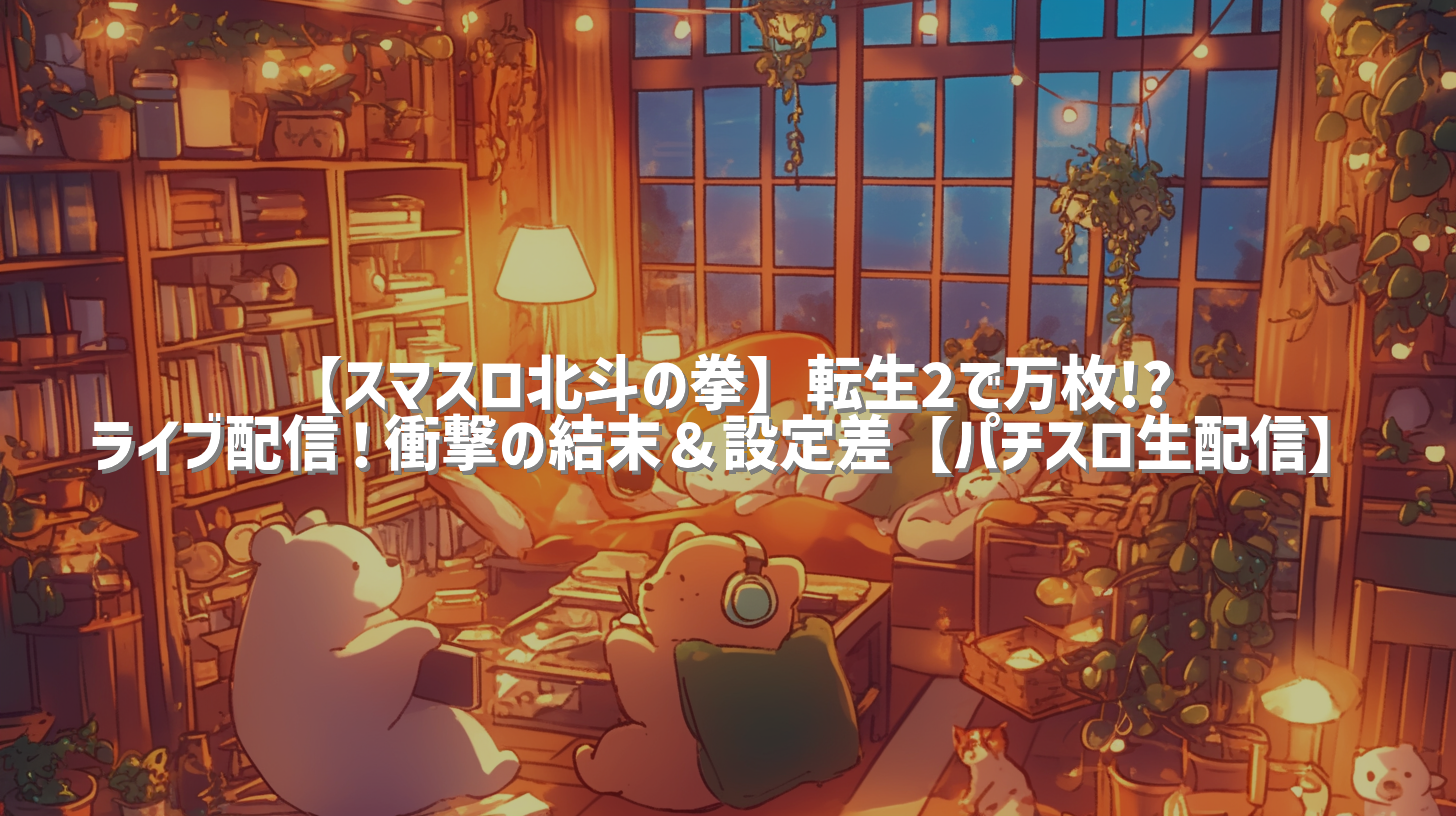 🔥【スマスロ北斗の拳】転生2で万枚!?🔥 ライブ配信！衝撃の結末＆設定差【パチスロ生配信】