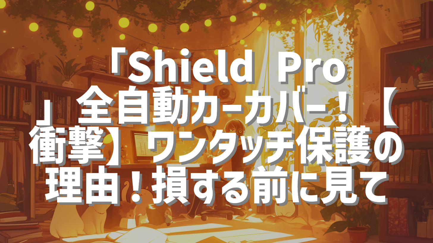 「Shield Pro」全自動カーカバー！【衝撃】ワンタッチ保護の理由！損する前に見て