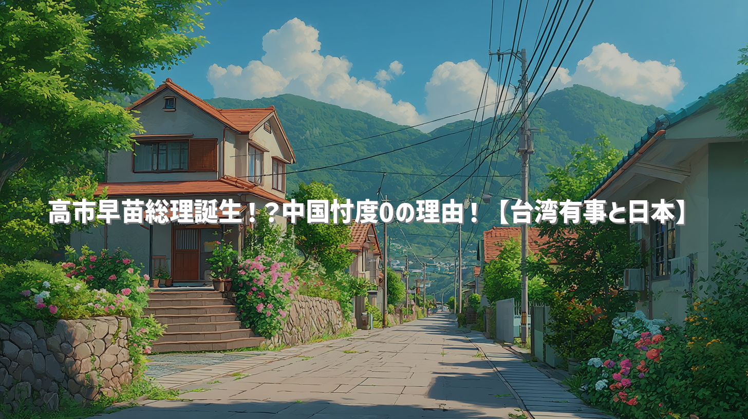 高市早苗総理誕生！？中国忖度0の理由！【台湾有事と日本】