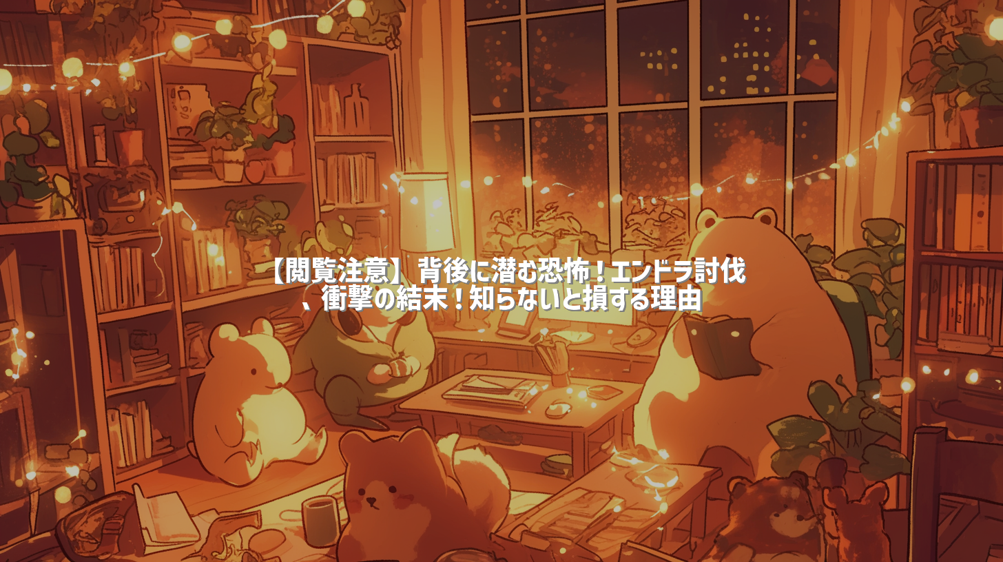 【閲覧注意】背後に潜む恐怖！エンドラ討伐、衝撃の結末！知らないと損する理由