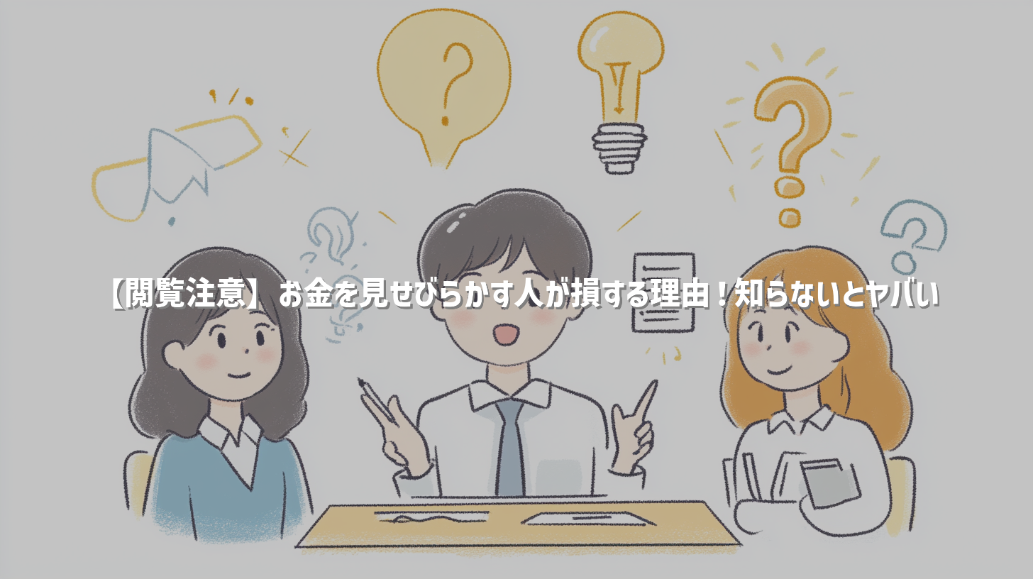 【閲覧注意】お金を見せびらかす人が損する理由！知らないとヤバい
