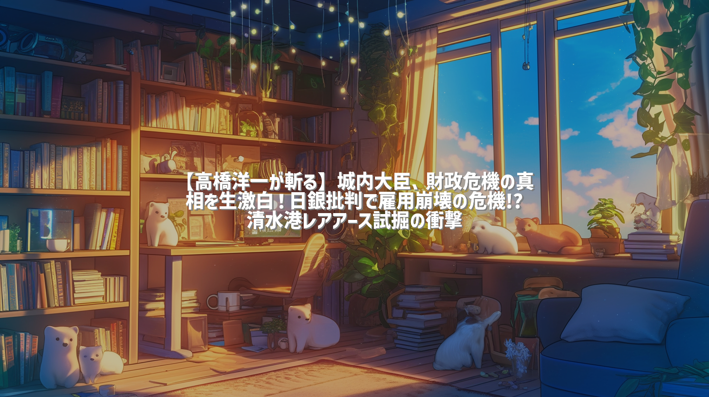 【高橋洋一が斬る】城内大臣、財政危機の真相を生激白！日銀批判で雇用崩壊の危機!?清水港レアアース試掘の衝撃