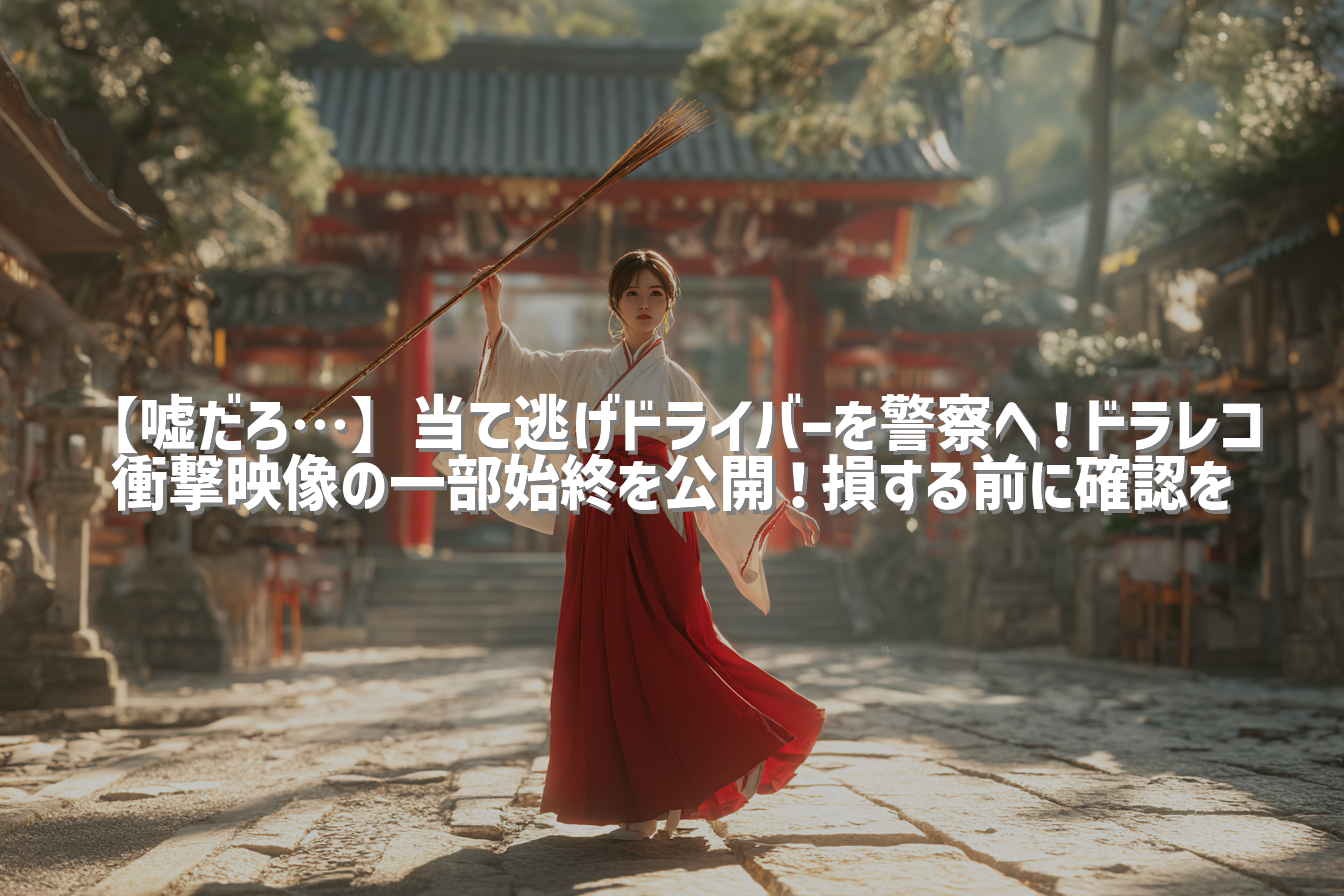 【嘘だろ…】当て逃げドライバーを警察へ！ドラレコ衝撃映像の一部始終を公開！損する前に確認を