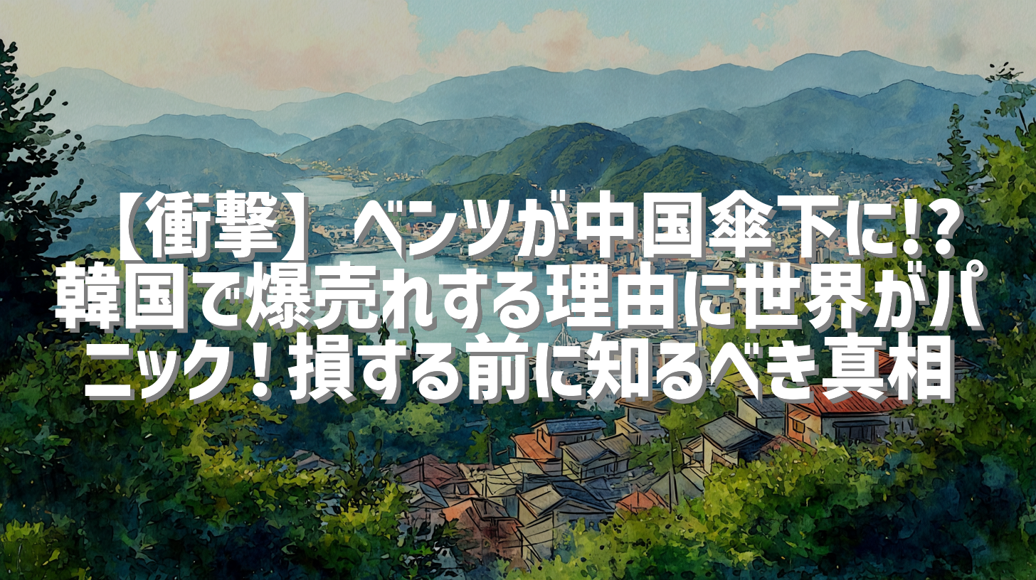 【衝撃】ベンツが中国傘下に!? 韓国で爆売れする理由に世界がパニック！損する前に知るべき真相