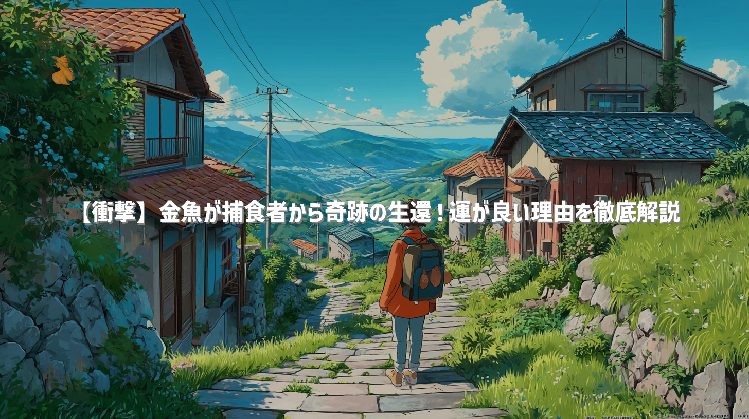 【衝撃】金魚が捕食者から奇跡の生還！運が良い理由を徹底解説