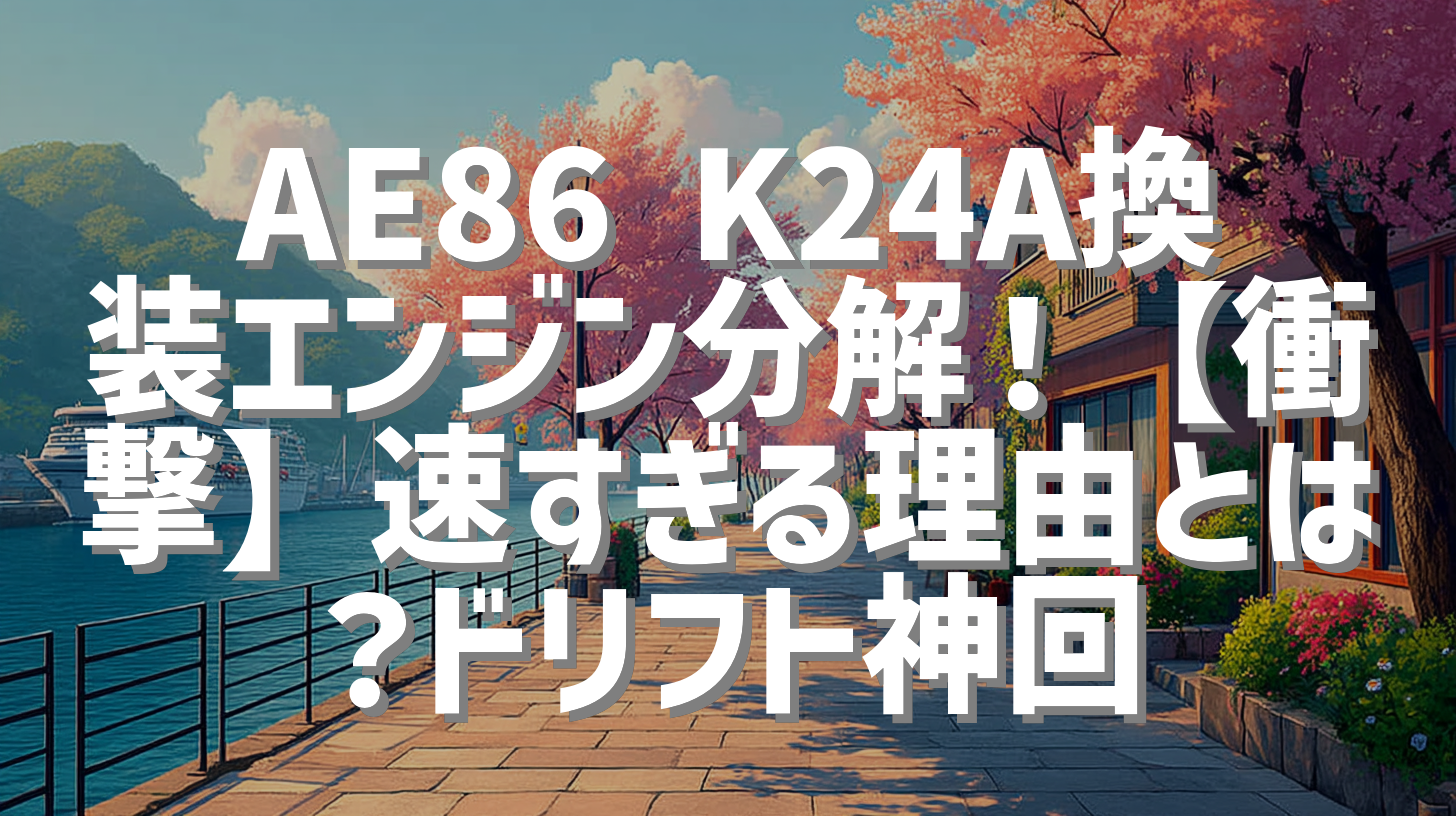 AE86 K24A換装エンジン分解！【衝撃】速すぎる理由とは？ドリフト神回