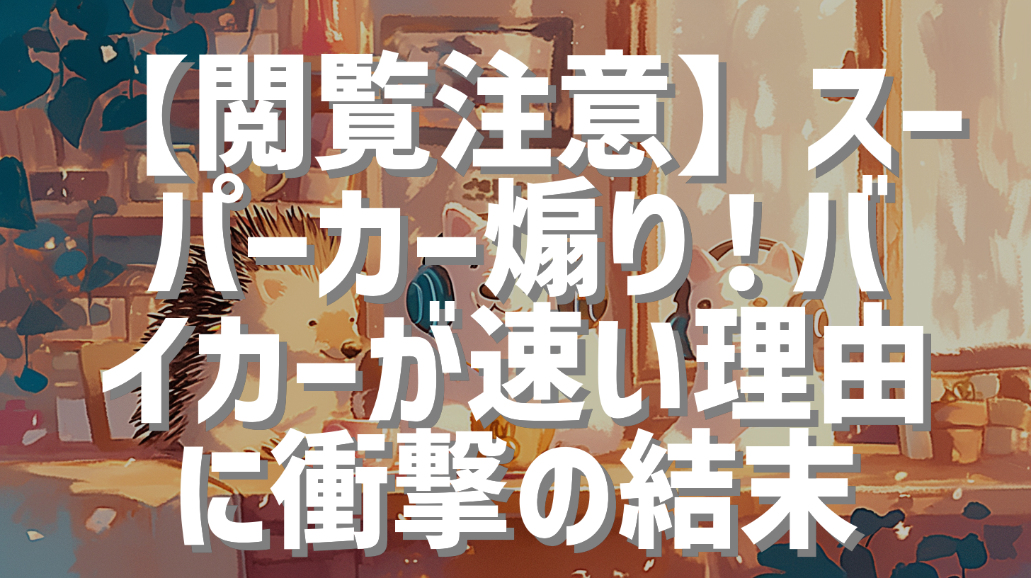 【閲覧注意】スーパーカー煽り！バイカーが速い理由に衝撃の結末