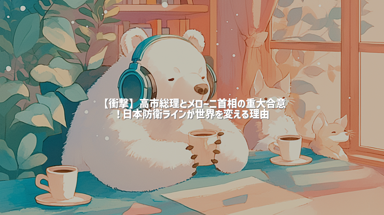 【衝撃】高市総理とメローニ首相の重大合意！日本防衛ラインが世界を変える理由