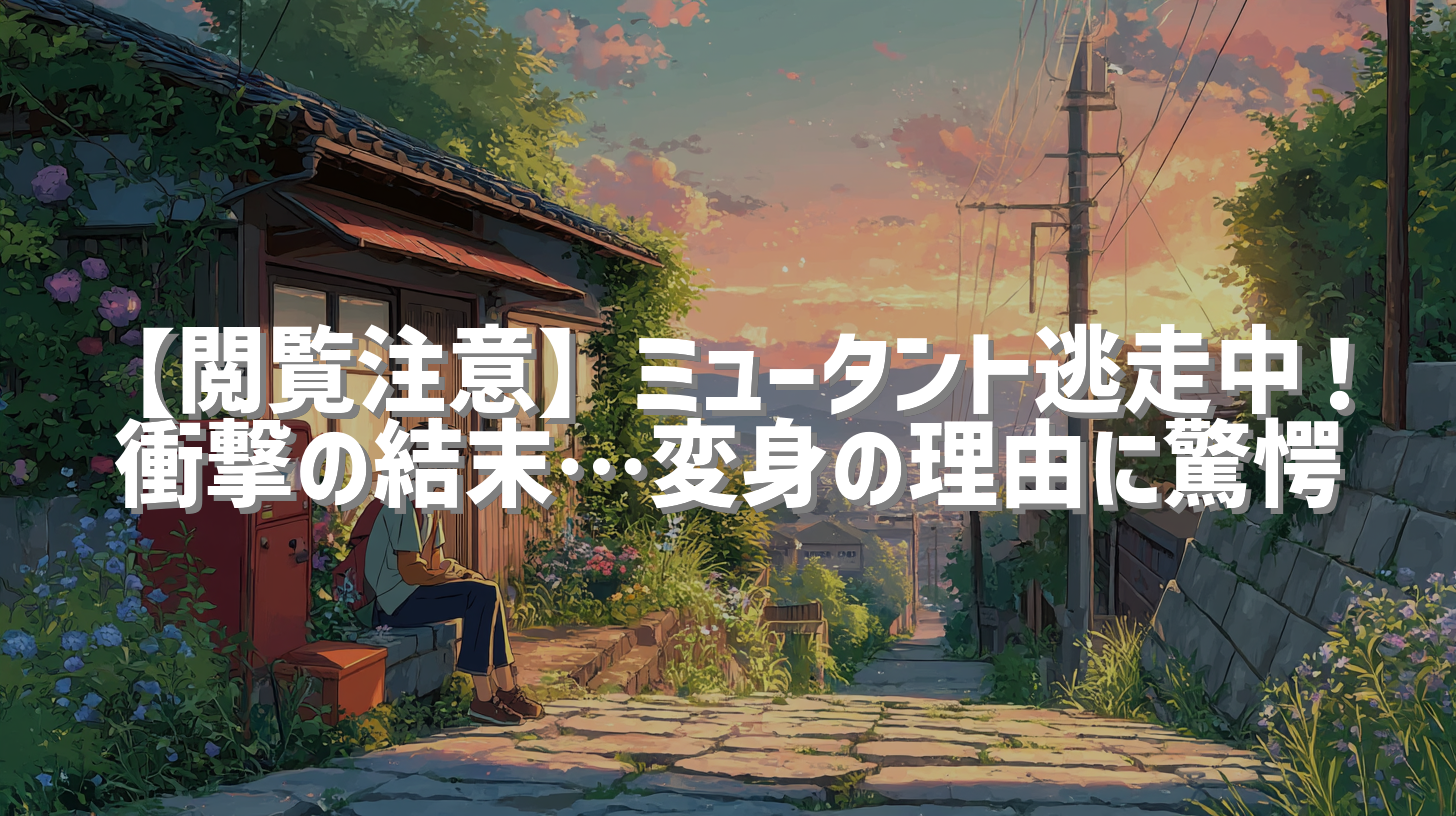 【閲覧注意】ミュータント逃走中！衝撃の結末…変身の理由に驚愕