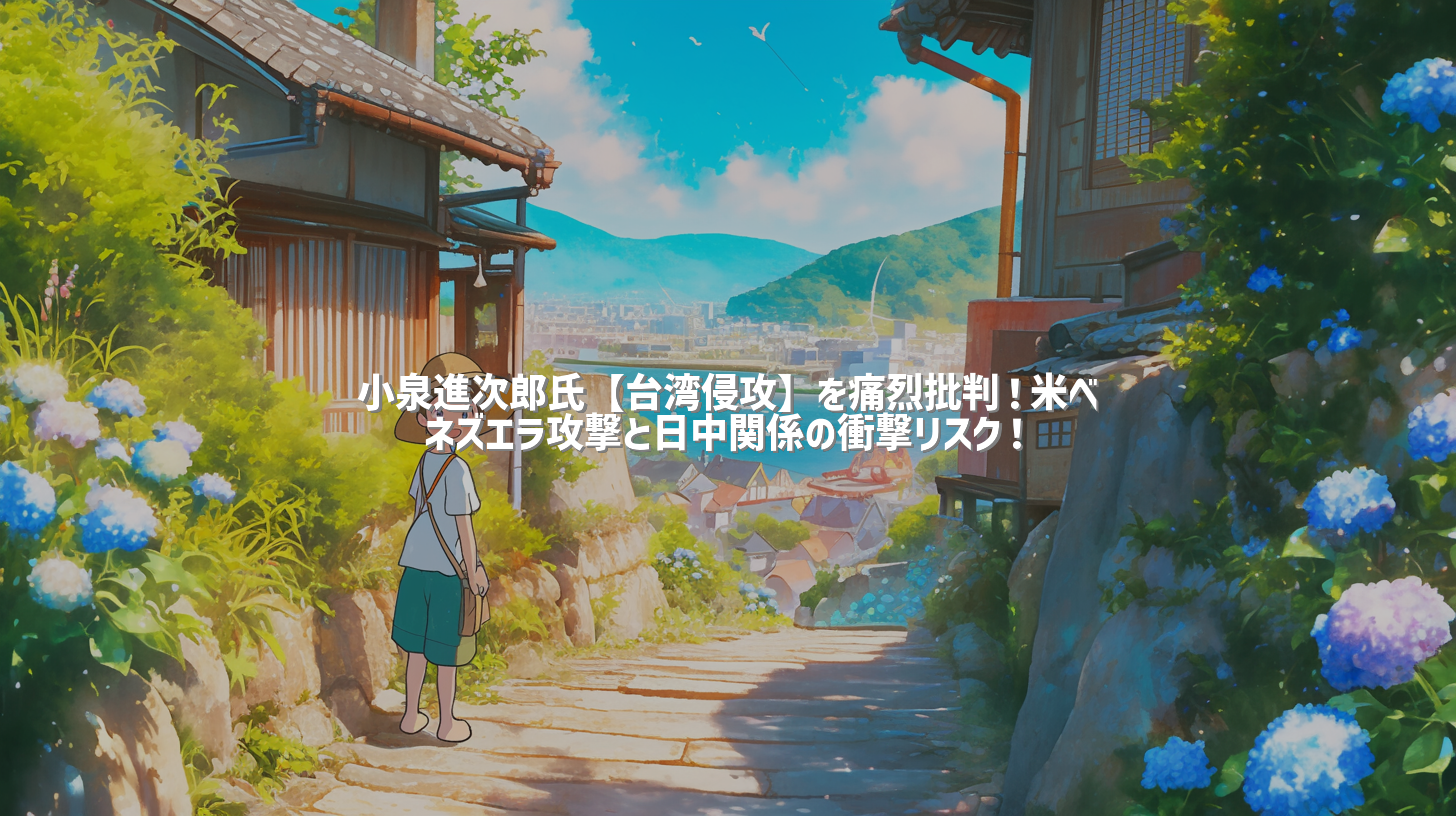 小泉進次郎氏【台湾侵攻】を痛烈批判！米ベネズエラ攻撃と日中関係の衝撃リスク！