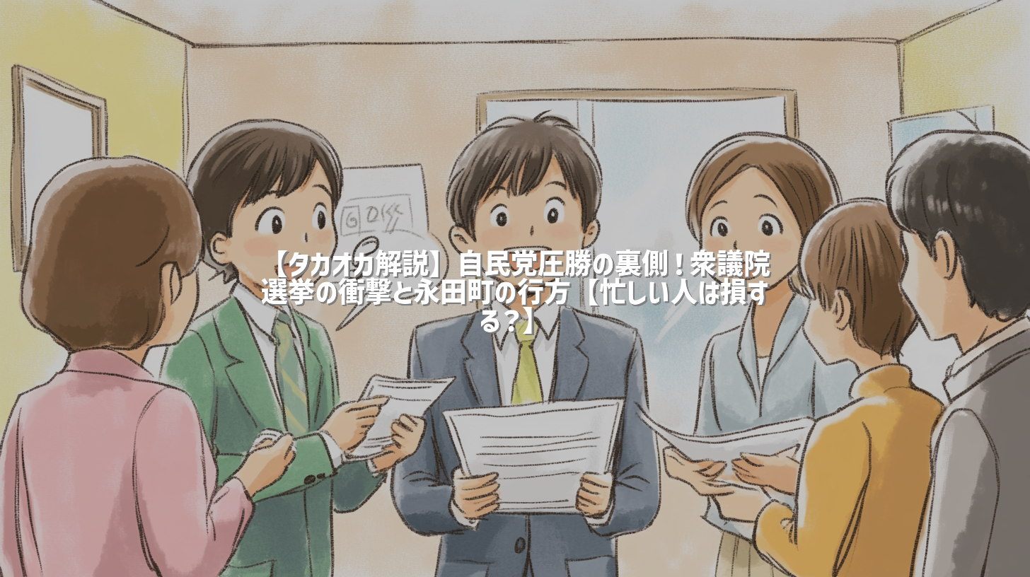 【タカオカ解説】自民党圧勝の裏側！衆議院選挙の衝撃と永田町の行方【忙しい人は損する？】
