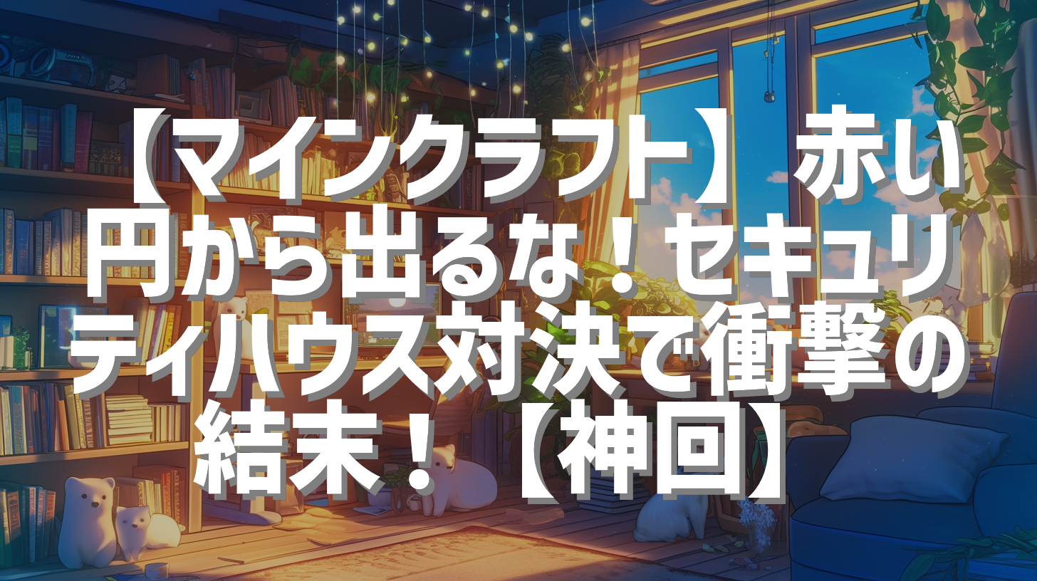 【マインクラフト】赤い円から出るな！セキュリティハウス対決で衝撃の結末！【神回】