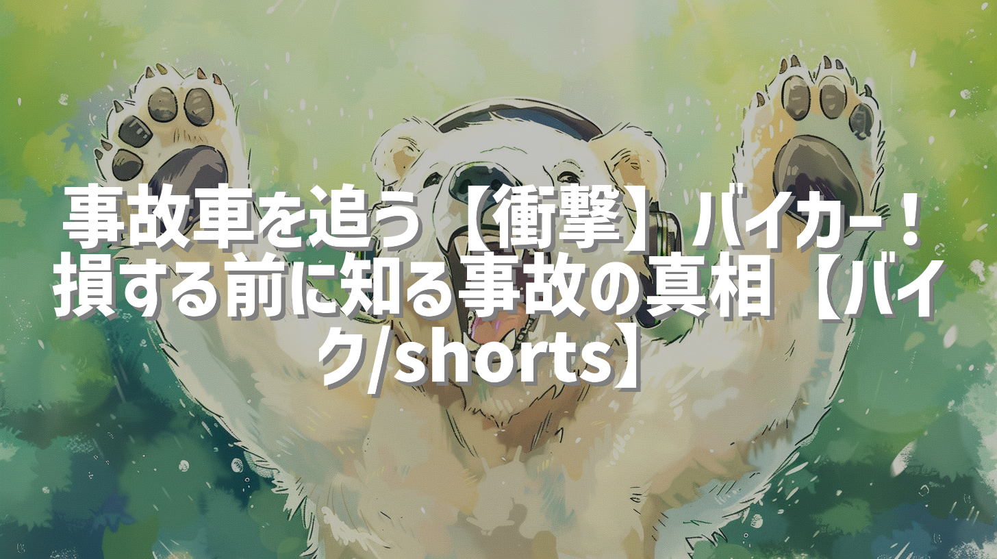 事故車を追う【衝撃】バイカー！損する前に知る事故の真相【バイク/shorts】