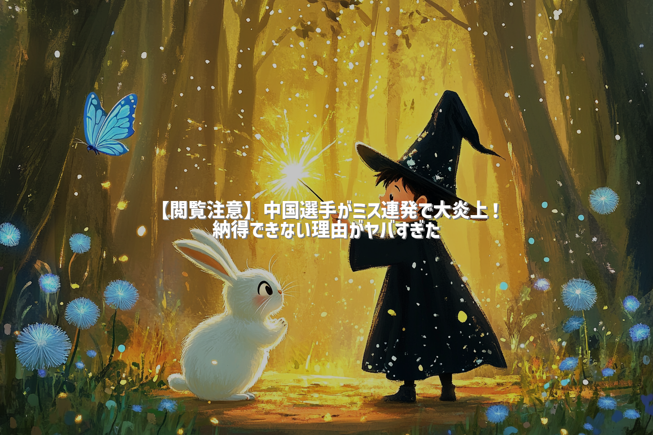 【閲覧注意】中国選手がミス連発で大炎上！納得できない理由がヤバすぎた