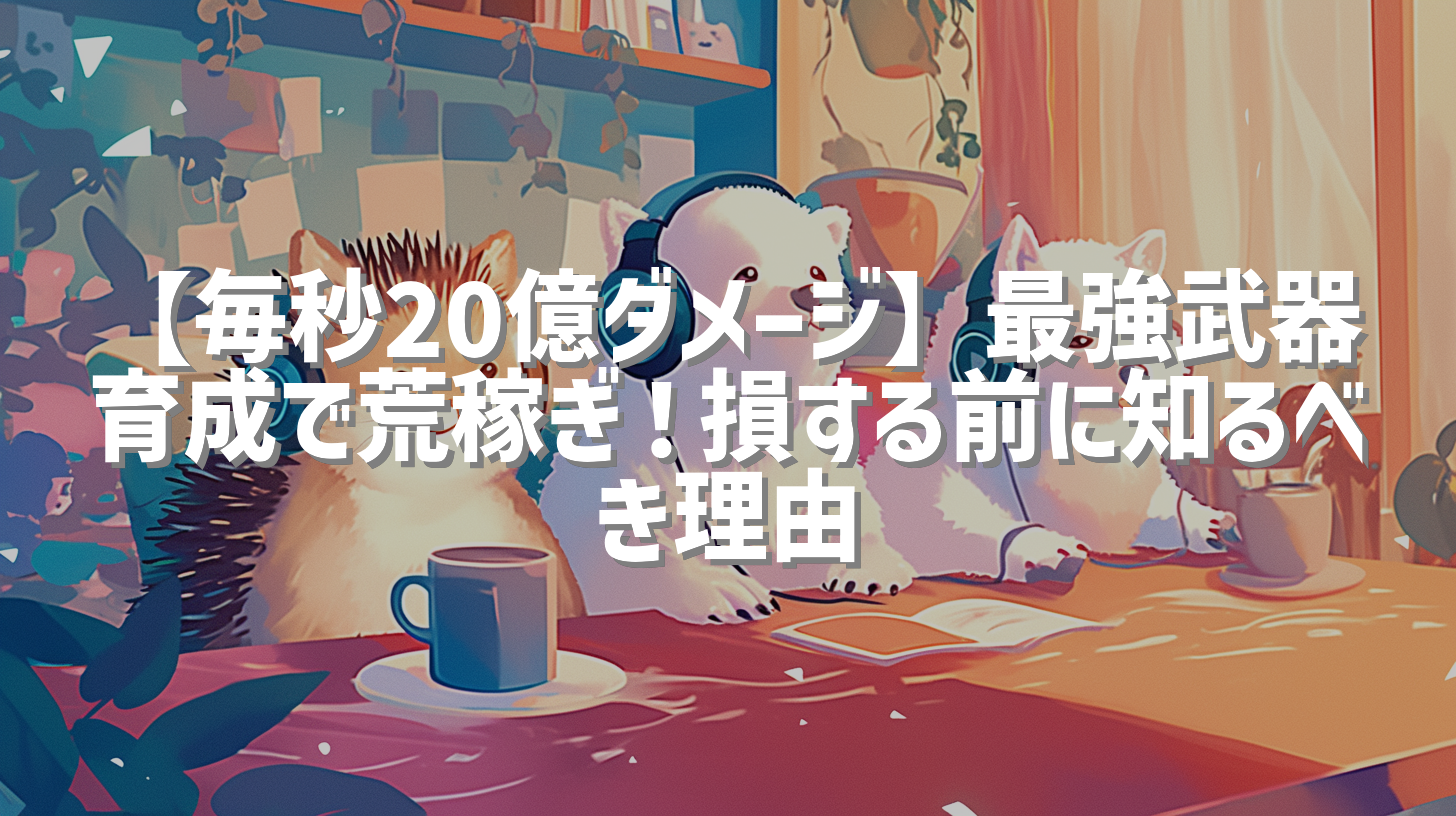 【毎秒20億ダメージ】最強武器育成で荒稼ぎ！損する前に知るべき理由