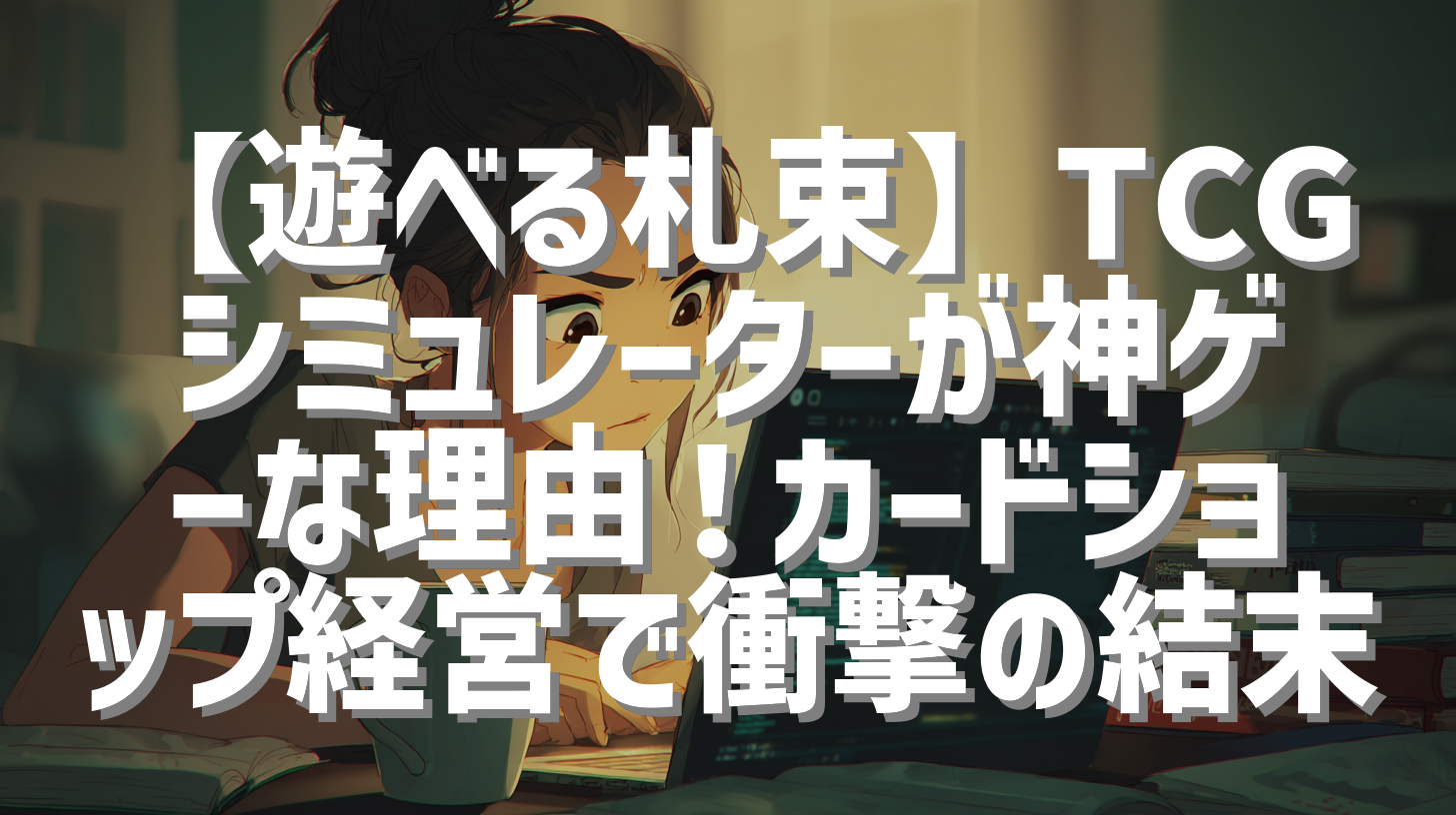 【遊べる札束】TCGシミュレーターが神ゲーな理由！カードショップ経営で衝撃の結末