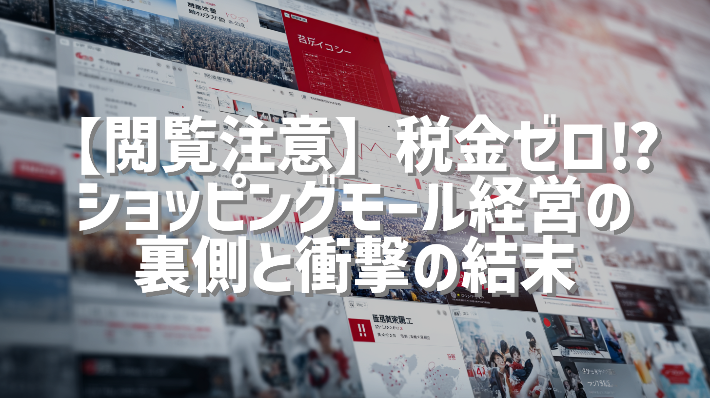 【閲覧注意】税金ゼロ⁉︎ ショッピングモール経営の裏側と衝撃の結末