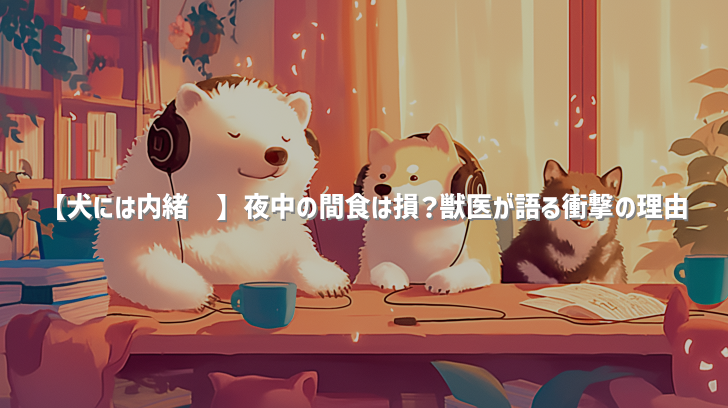 【犬には内緒🤫】夜中の間食は損？獣医が語る衝撃の理由