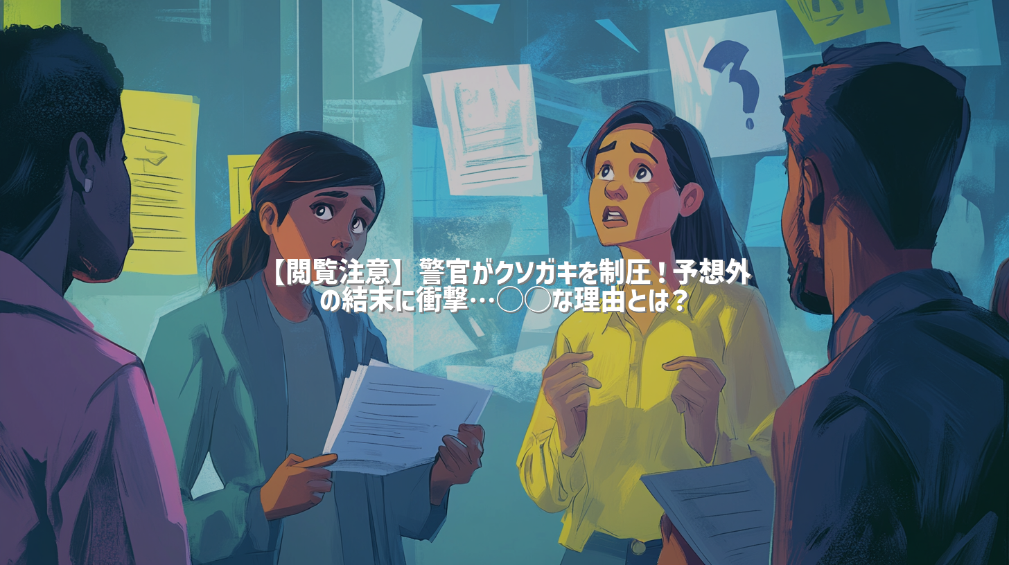 【閲覧注意】警官がクソガキを制圧！予想外の結末に衝撃…◯◯な理由とは？