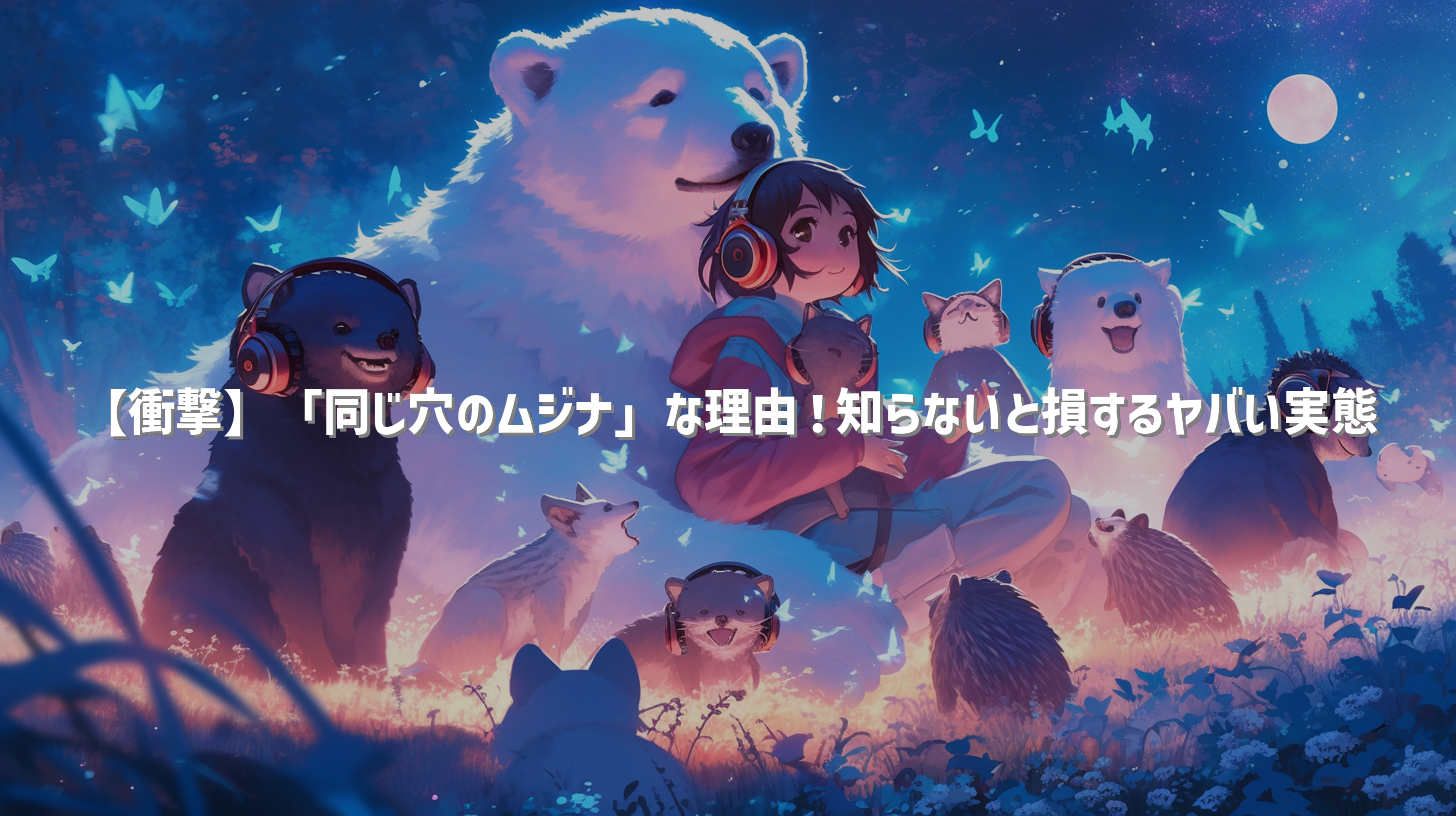 【衝撃】「同じ穴のムジナ」な理由！知らないと損するヤバい実態