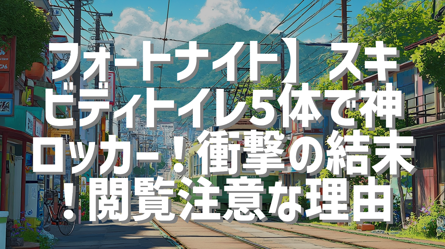 フォートナイト】スキビディトイレ5体で神ロッカー！衝撃の結末！閲覧注意な理由
