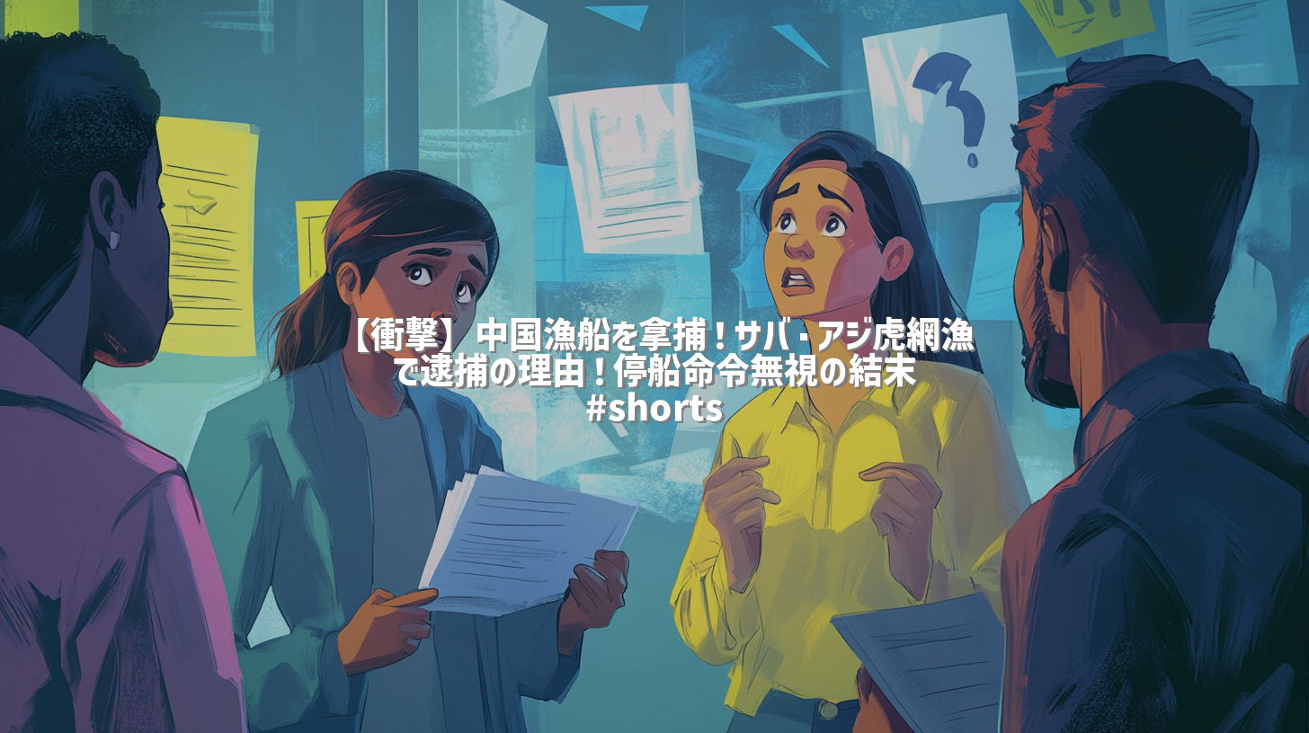 【衝撃】中国漁船を拿捕！サバ・アジ虎網漁で逮捕の理由！停船命令無視の結末 #shorts