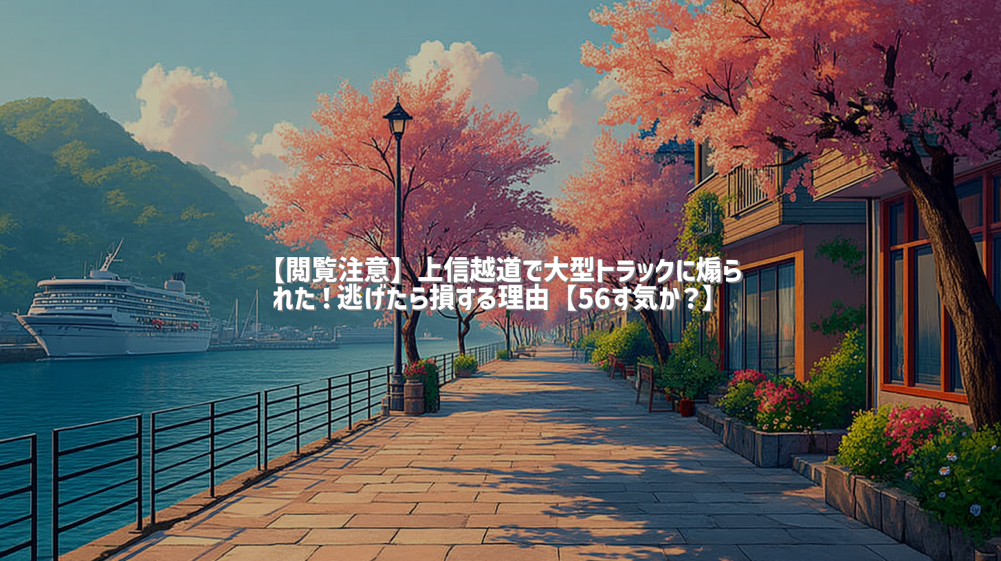 【閲覧注意】上信越道で大型トラックに煽られた！逃げたら損する理由【56す気か？】