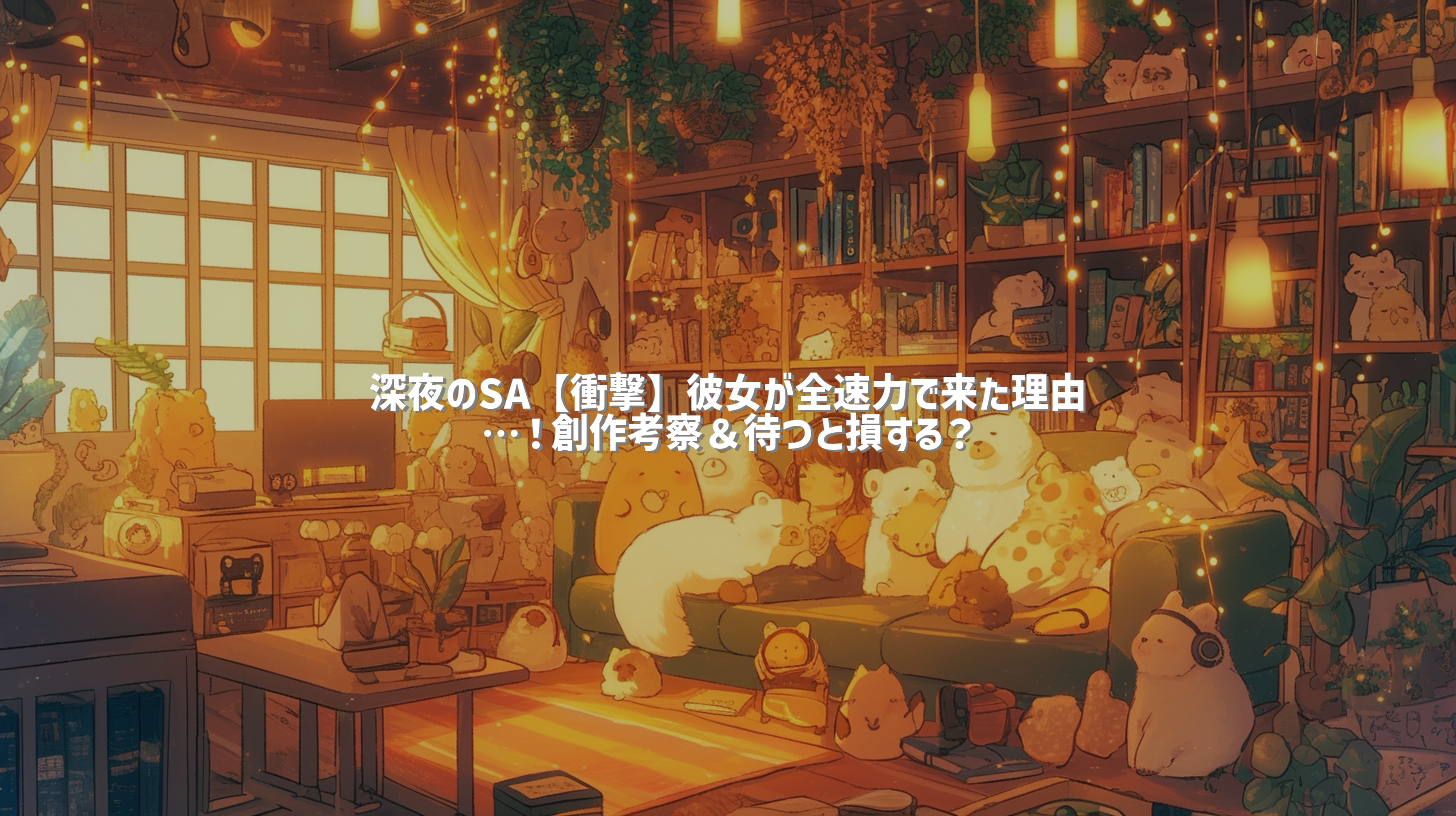 深夜のSA【衝撃】彼女が全速力で来た理由…！創作考察＆待つと損する？