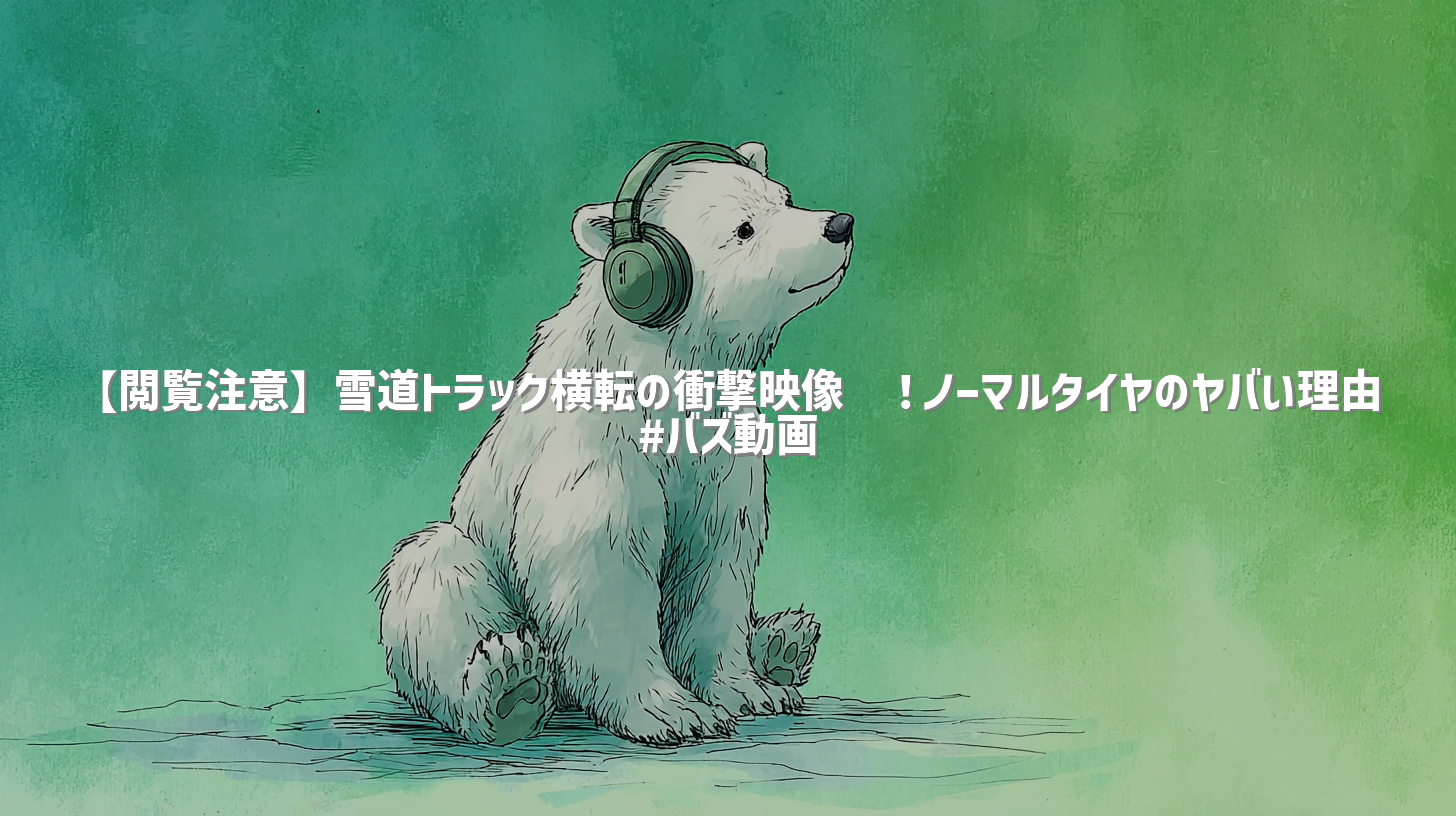 【閲覧注意】雪道トラック横転の衝撃映像🚚！ノーマルタイヤのヤバい理由 #バズ動画