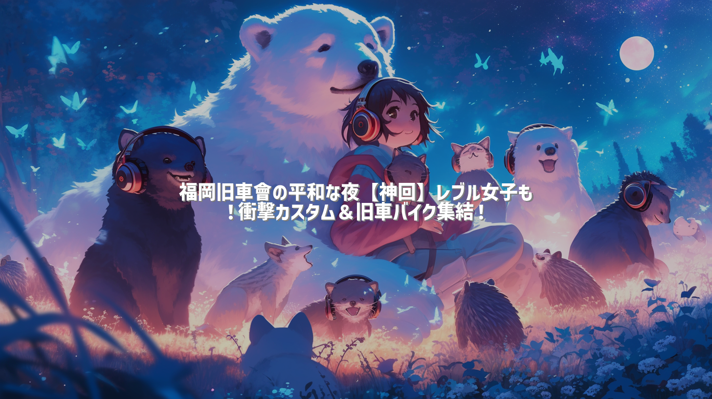 福岡旧車會の平和な夜【神回】レブル女子も！衝撃カスタム＆旧車バイク集結！