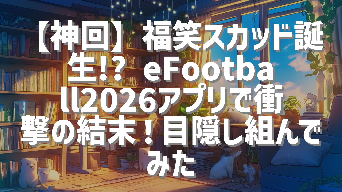 【神回】福笑スカッド誕生!? eFootball2026アプリで衝撃の結末！目隠し組んでみた