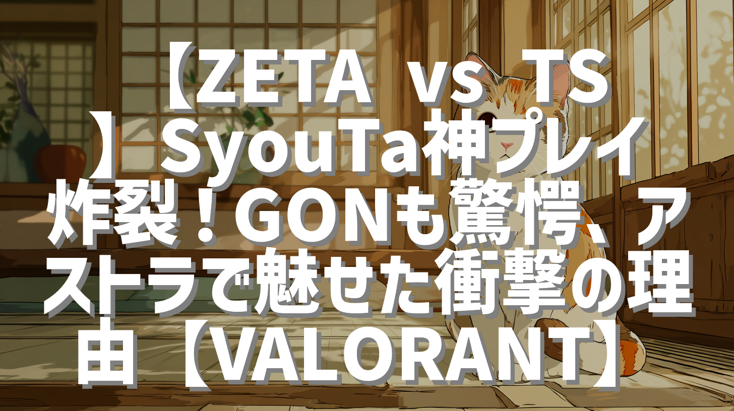 【ZETA vs TS】SyouTa神プレイ炸裂！GONも驚愕、アストラで魅せた衝撃の理由【VALORANT】