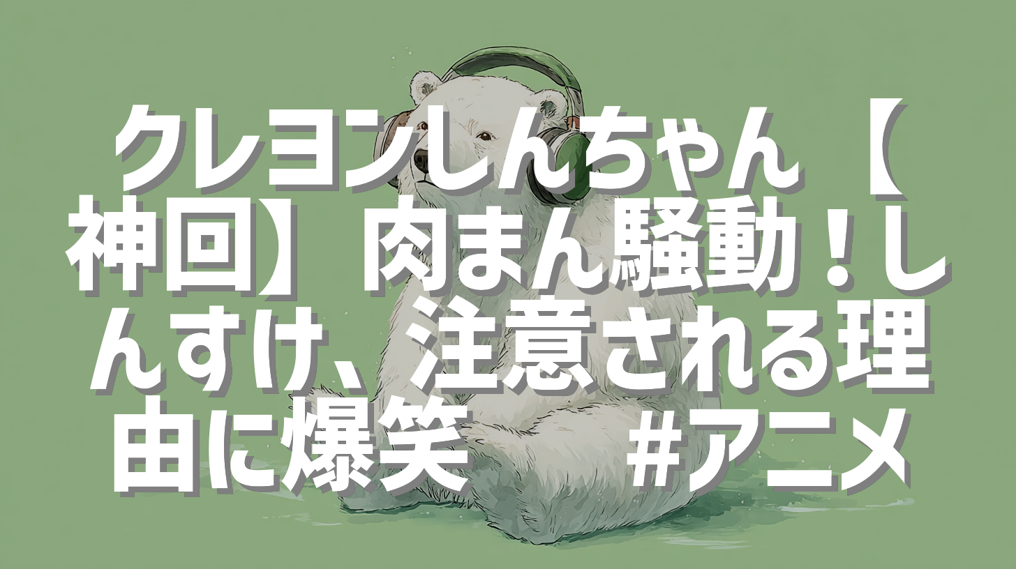 クレヨンしんちゃん【神回】肉まん騒動！しんすけ、注意される理由に爆笑🤣 #アニメ