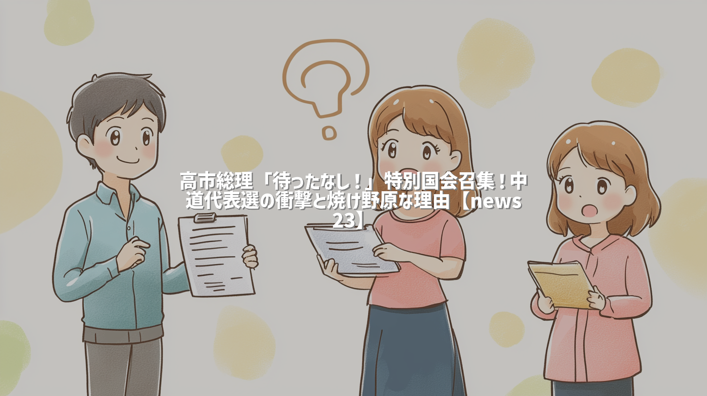 高市総理「待ったなし！」特別国会召集！中道代表選の衝撃と焼け野原な理由【news23】