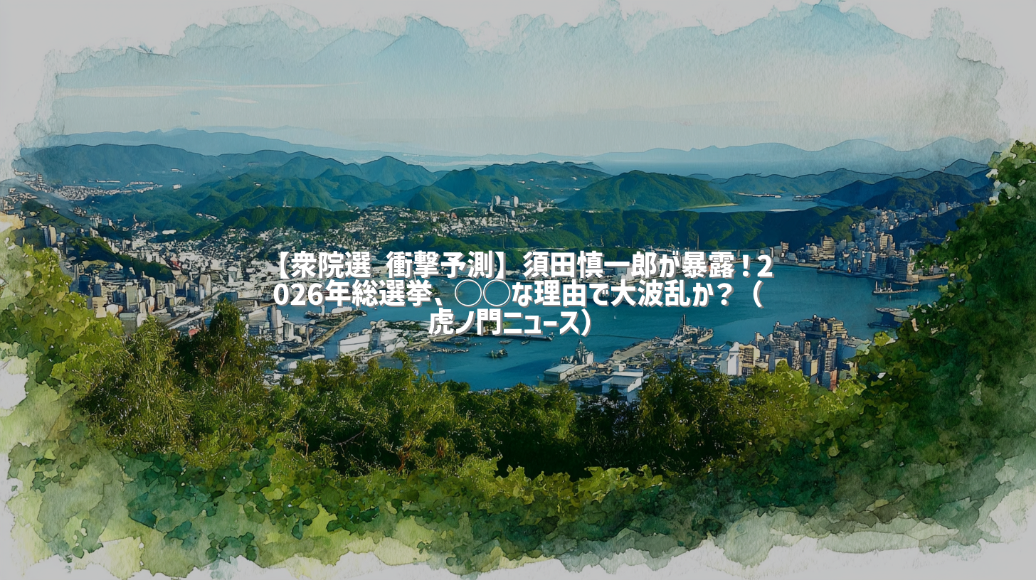 【衆院選 衝撃予測】須田慎一郎が暴露！2026年総選挙、◯◯な理由で大波乱か？（虎ノ門ニュース）