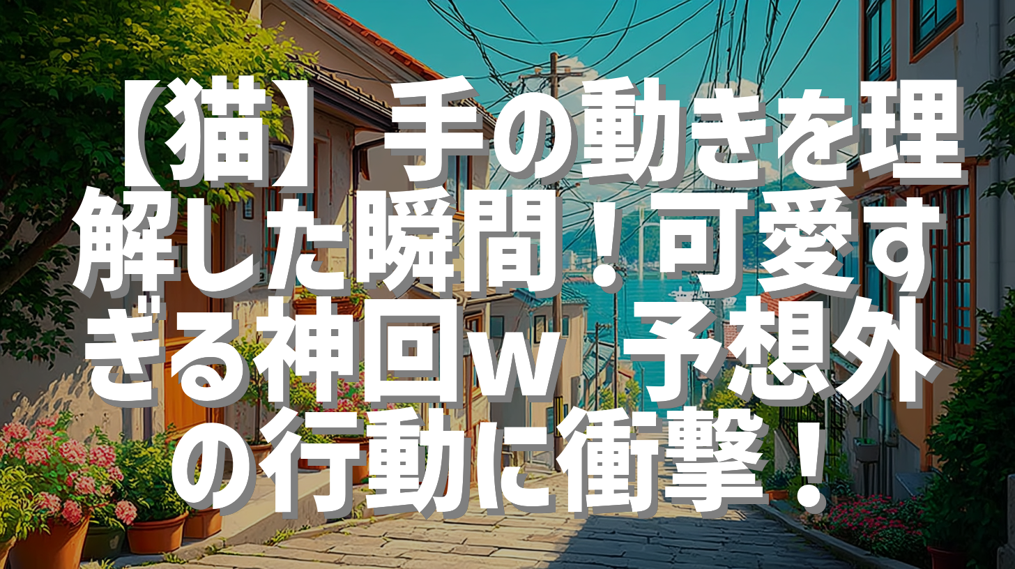 【猫】手の動きを理解した瞬間！可愛すぎる神回w 予想外の行動に衝撃！